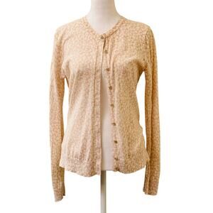 Anne Taylor LOFT Long Sleeve Light Weight Cardigan Sweater Beige Size M